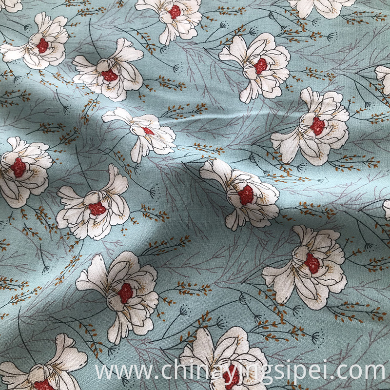 new design floral print fabric rayon fabric stock lot in Shaoxing for dress